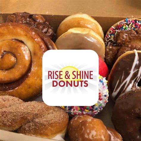 Rise and shine donuts - 1435 East 30th Avenue • Hutchinson, KS 67502. Daily: 5:00am - noon. Welcome to Rise and Shine Daylight Donuts! We are a life long Hutchinson family with over 20 years of bakery experience. Two things we are passionate about are fresh, quality products and making people smile. Our fresh donuts and baked goods will definitely be of the highest ... 